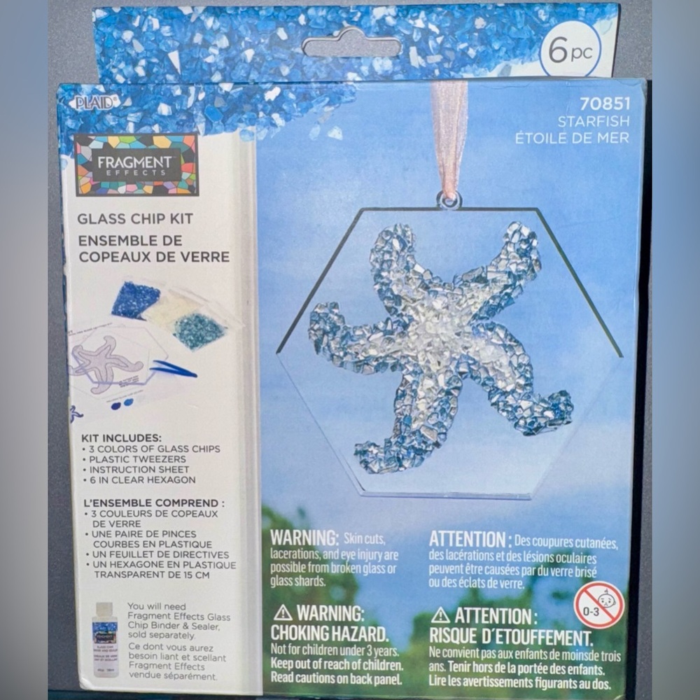 Fragment Starfish Glass Chip Craft Kit Lightcatcher Ornament
